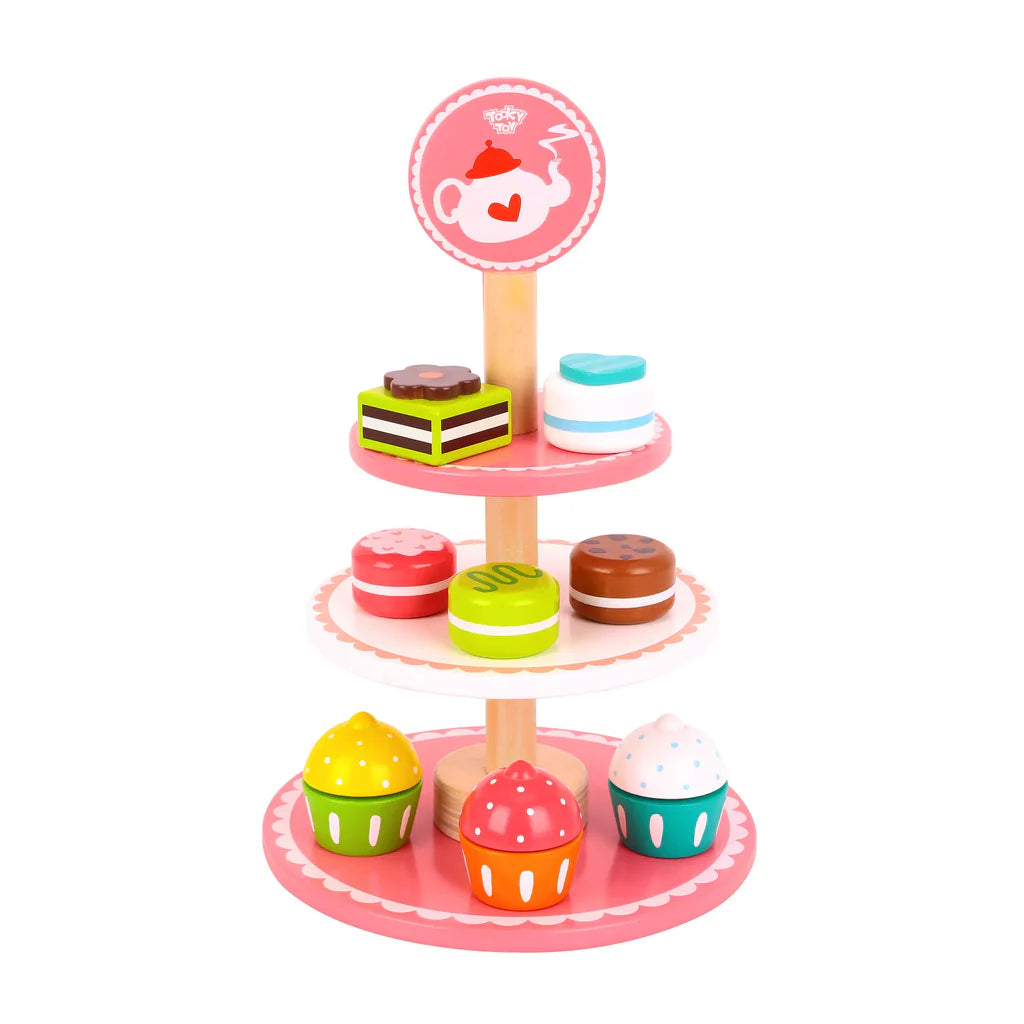 dessert stand toy

kids dessert play set

pretend dessert stand

wooden dessert toy

toy bakery dessert set

role-play dessert stand