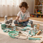 Pet Vet Set with Carry Bag - Kids Veterinarian Play Kit