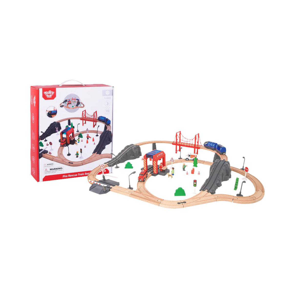Fire Rescue Train Set