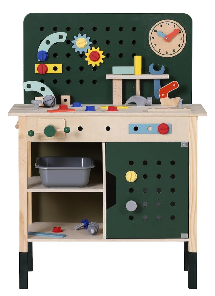 kids play workbench
toy workbench with tools
children’s tool workbench
play workbench for boys
kids tool set workbench
pretend play tool bench
toddler workbench toy