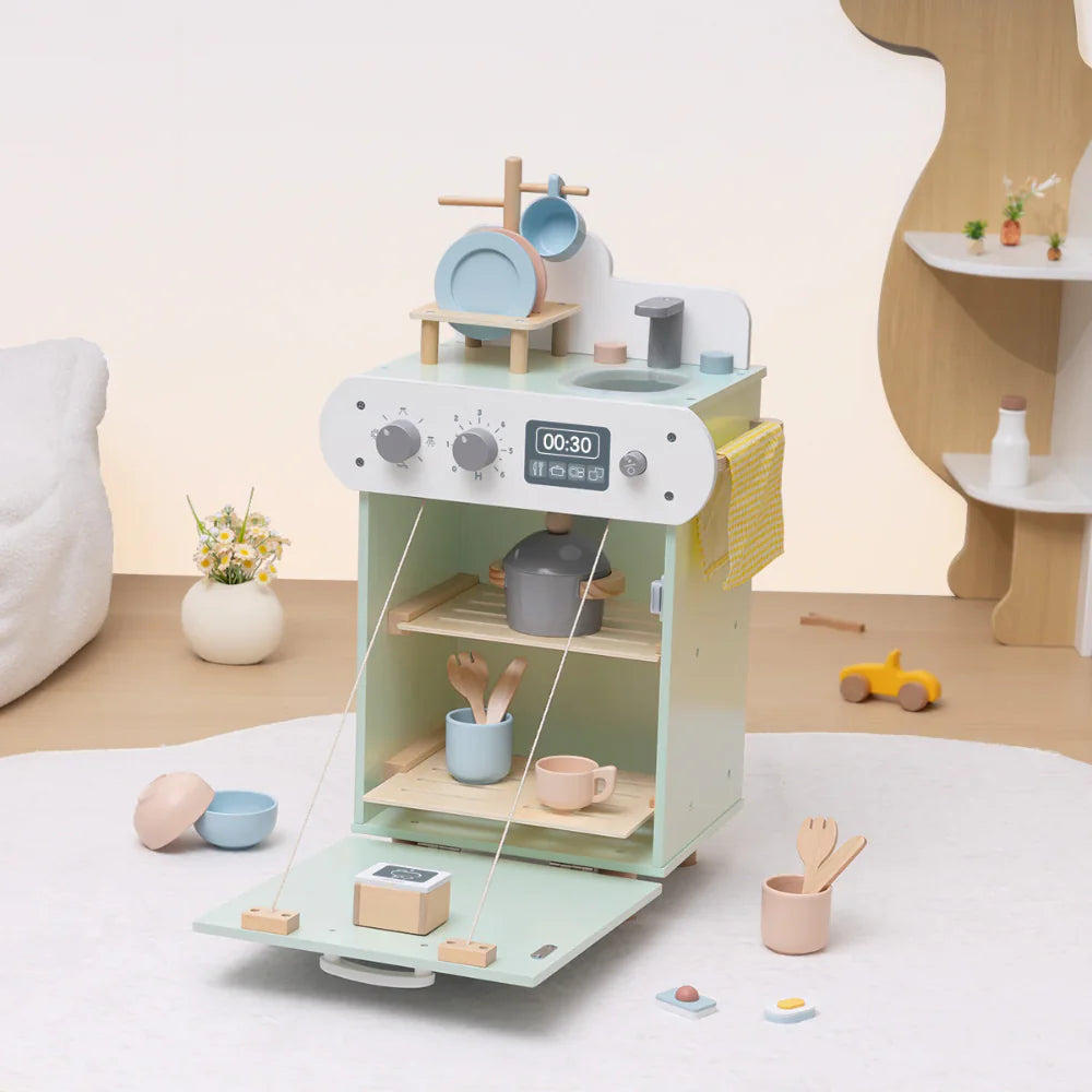 Wooden Dishwasher Play Kitchen Set for Kids