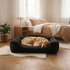 WAGIT Premium Quality Dog Bed – Large (90 cm) - Grey Trim