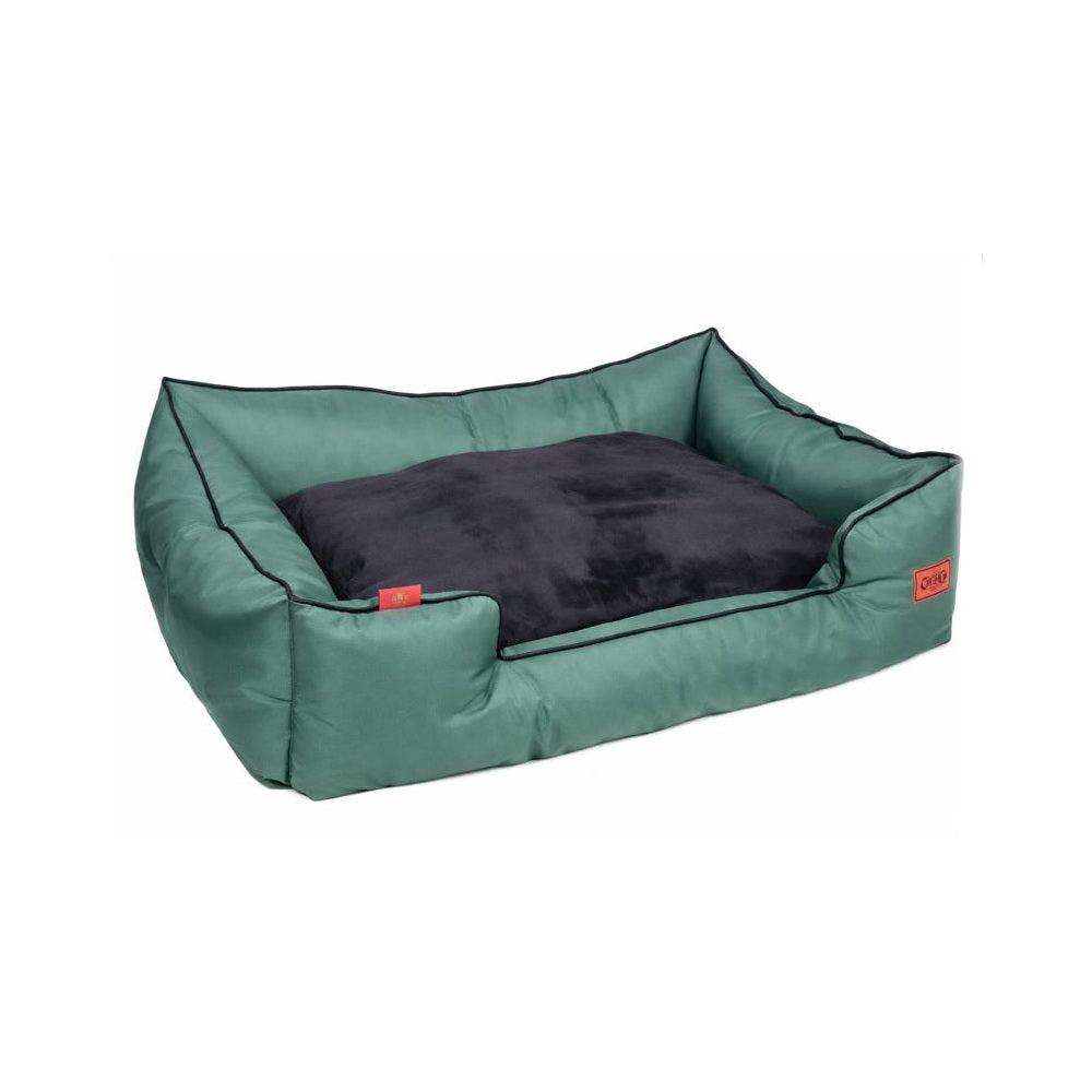 WAGIT Luxury Square Dog Bed Large - Green Pet Bed 90cm