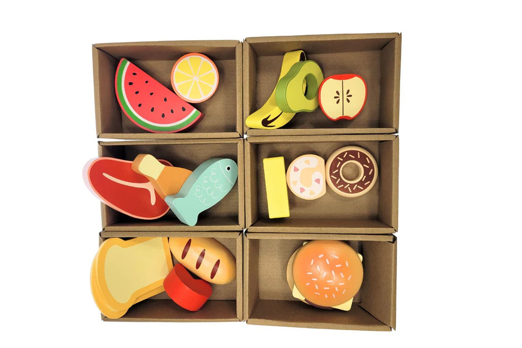 Wooden Grocery Store Play Set for Kids